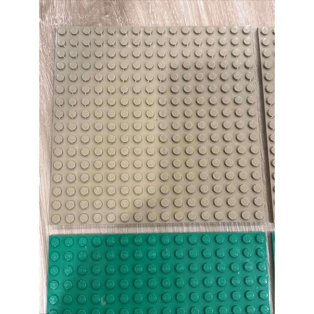 Lego 16 x 16 Plate Lot Of 6 #91405 Dark Tan, Green, Dark Bluish Gray 2x of Each